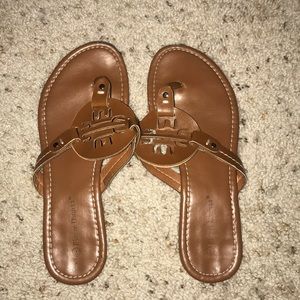 Brown Dress Flip Flops!